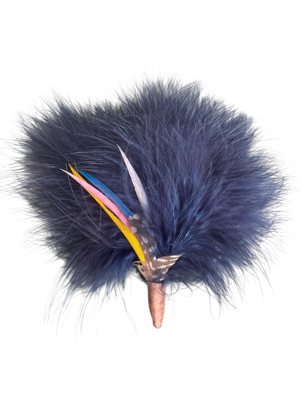 Vintage Fancy Handmade Plumage Feather Pin Brooch